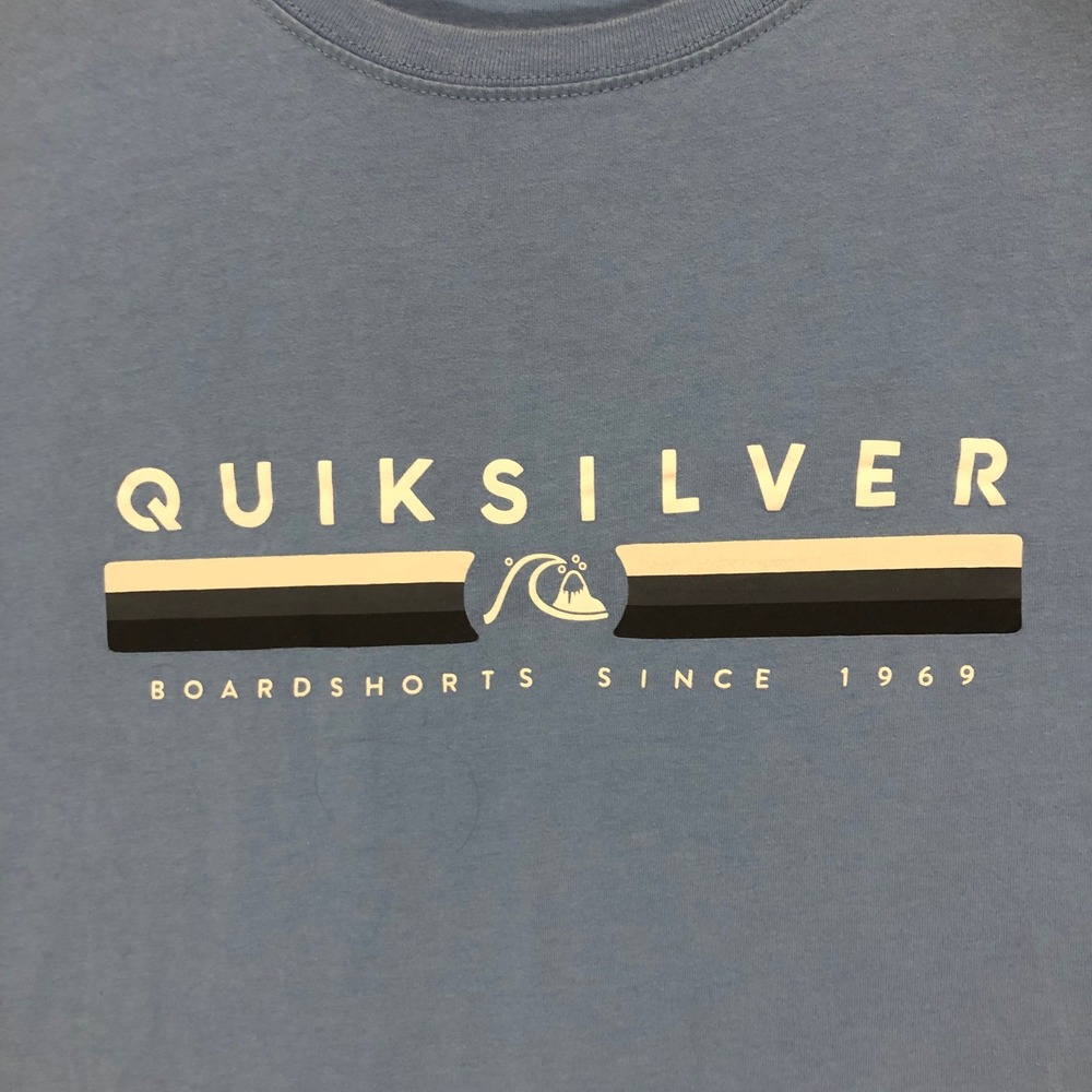 Quiksilver Boardshorts Since 1969 Blue Cotton T Shirt Men's Size L‎